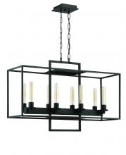 Craftmade 41528-ABZ - Cubic 8 Light Linear Chandelier in Aged Bronze Brushed