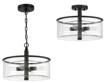 Craftmade 55654-FB - 4-Light Convertible Semi Flush