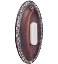 Craftmade BSOVL-RB - Surface Mount Oval LED Lighted Push Button in Rustic Brick