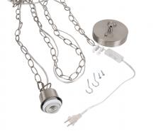 Craftmade SW1003-BNK - Swag Hardware Kit 15' Silver Cord w/Socket, Chain and Canopy in Brushed Polished Nickel