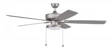 Craftmade S119BN5-60BNGW - 60" Super Pro 119 in Brushed Nickel w/ Brushed Nickel/Greywood Blades