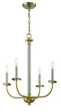 Craftmade 54824-BNKSB - Stanza 4 Light Chandelier in Brushed Polished Nickel/Satin Brass