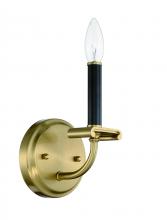 Craftmade 54861-FBSB - Stanza 1 Light Wall Sconce in Flat Black/Satin Brass