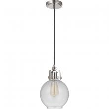 Craftmade P830PLN1-C - State House 1 Light Clear Globe Mini Pendant in Polished Nickel