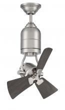Craftmade BW318PN3 - Bellows Uno 18" 3-Blade Indoor/Outdoor (Damp) Ceiling Fan in Painted Nickel w/ Greywood Blades