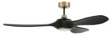 Craftmade EVY60FBSB3 - 60" Ceiling Fan w/DC Motor, w/Blades & LED Light Kit, Damp Rated
