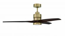 Craftmade SONWF52SB3-WALP - 52" Sonnet WiFi in Satin Brass w/ Walnut Blades