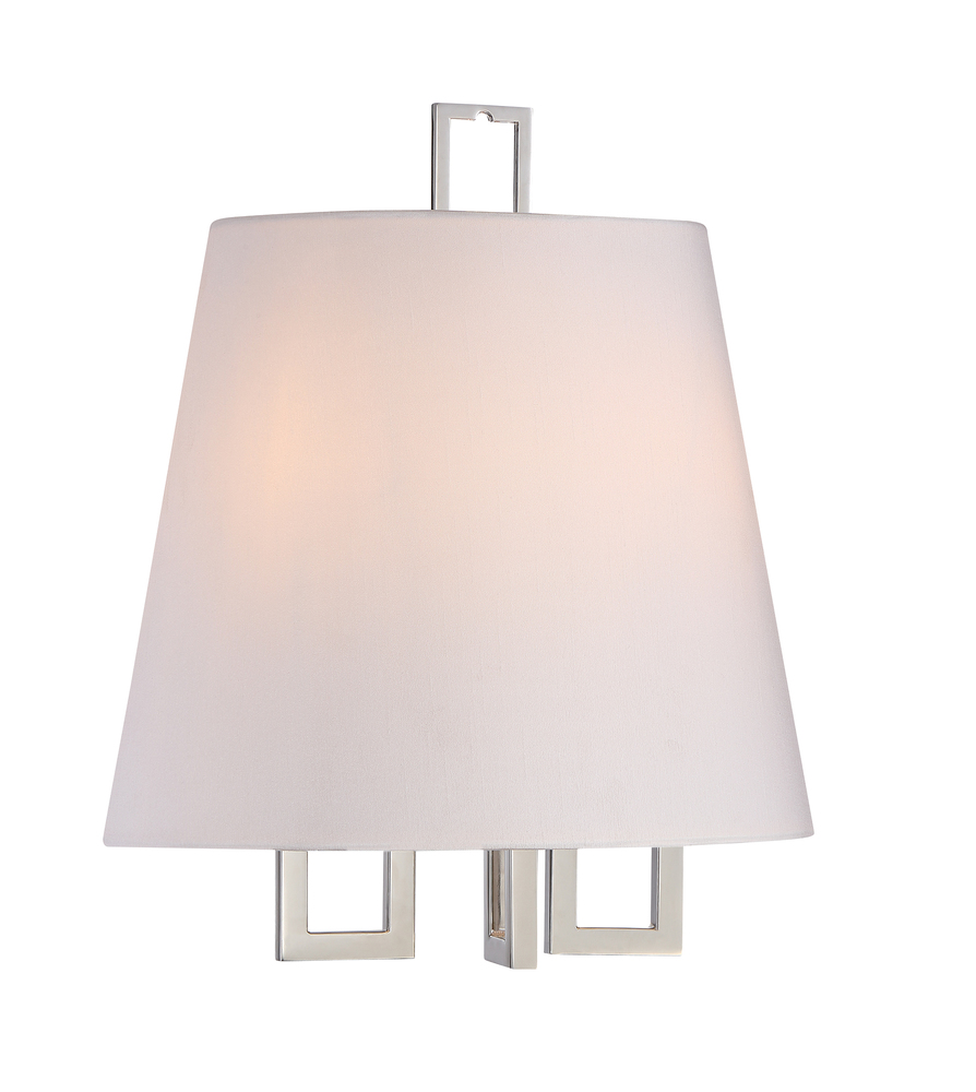 Libby Langdon for Crystorama Westwood 2 Light Nickel Sconce