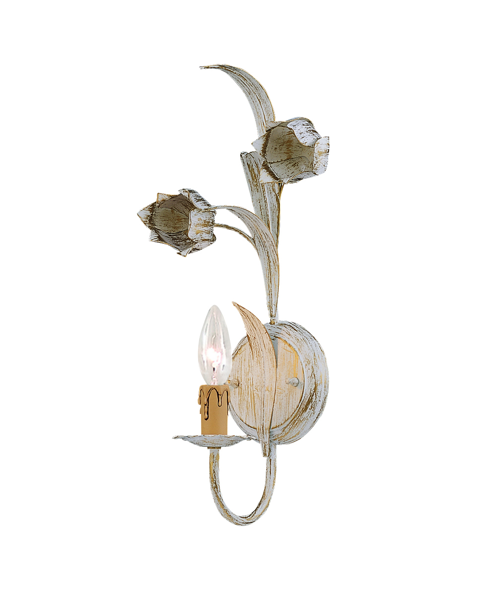 Crystorama Southport 1 Light Antique White Sconce