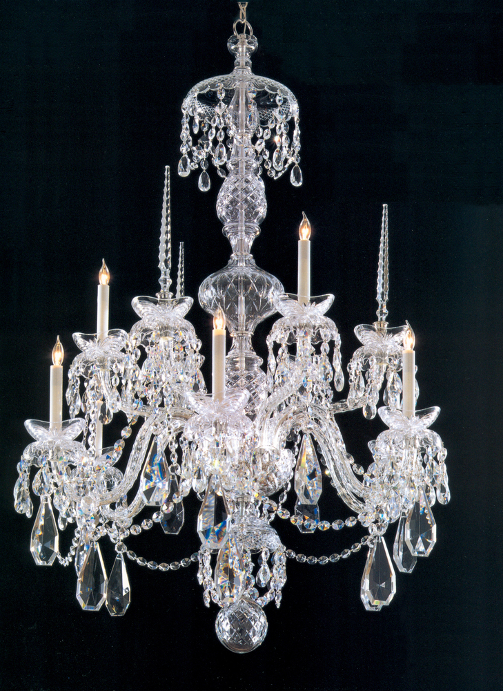 Traditional Crystal 9 Light Chrome Chandelier