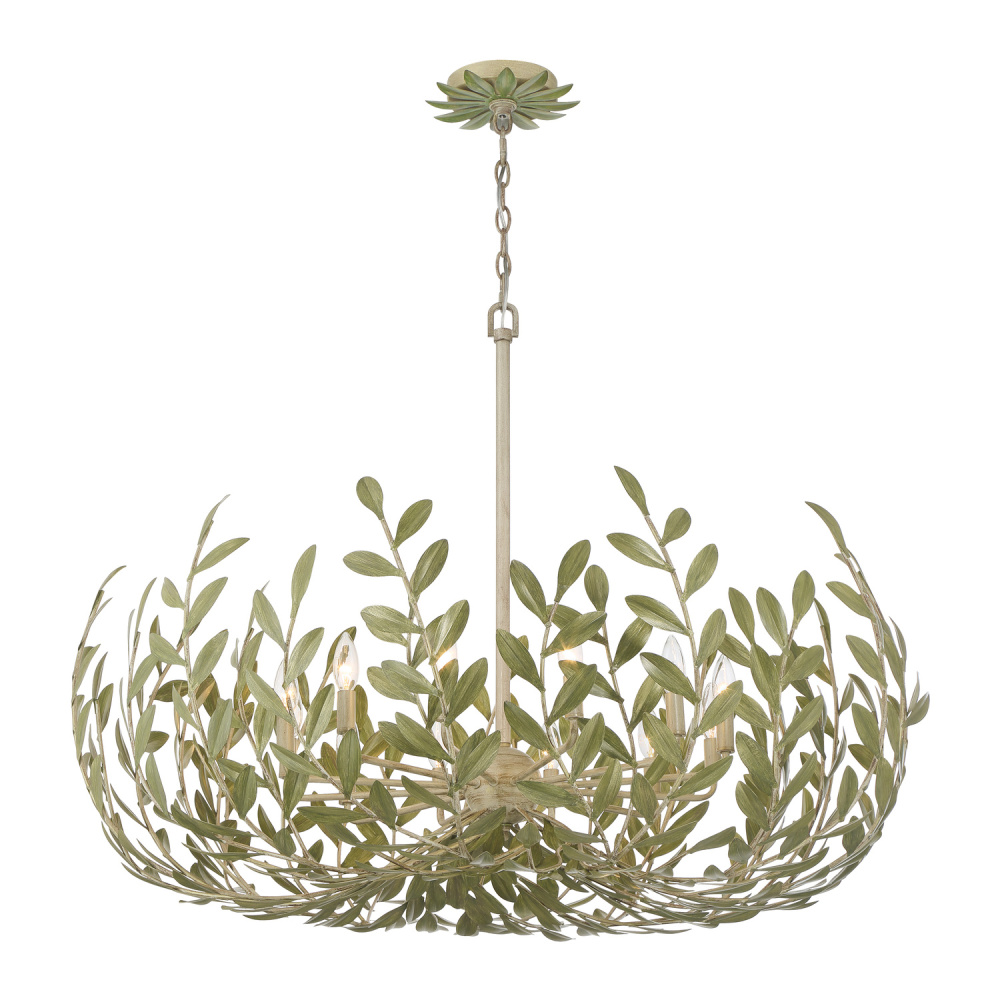 Broche 42'' Champagne Green Tea Chandelier