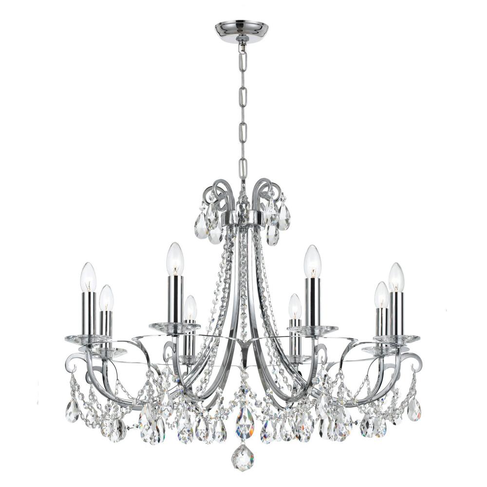 Othello 8 Light Spectra Crystal Polished Chrome Chandelier