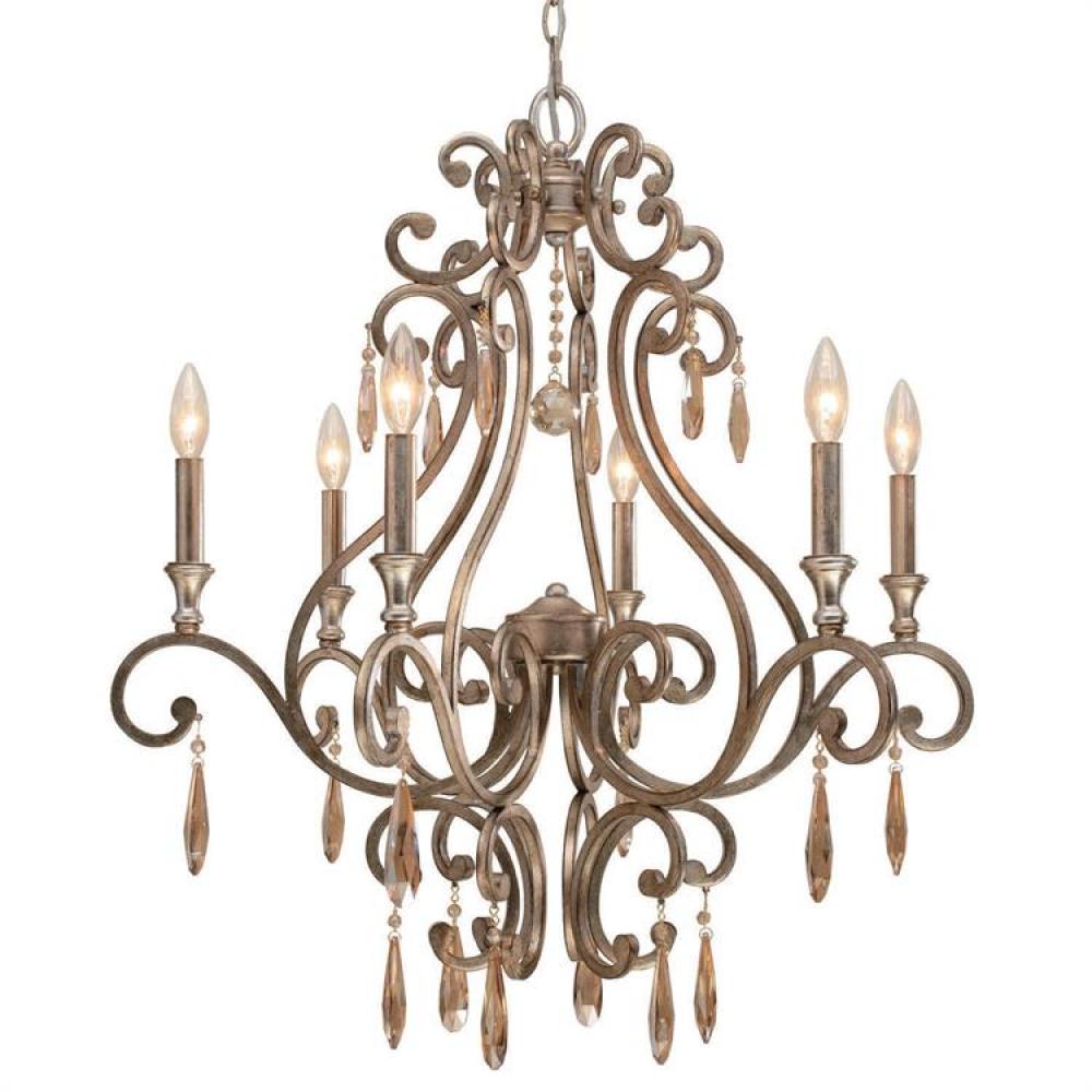 Shelby 6 Light Distressed Twilight Chandelier