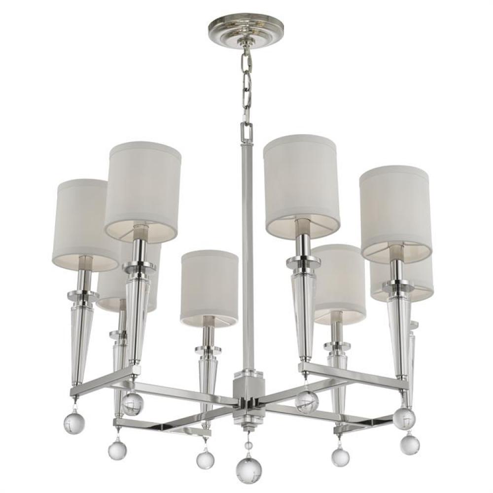Paxton 8 Light Polished Nickel Chandelier
