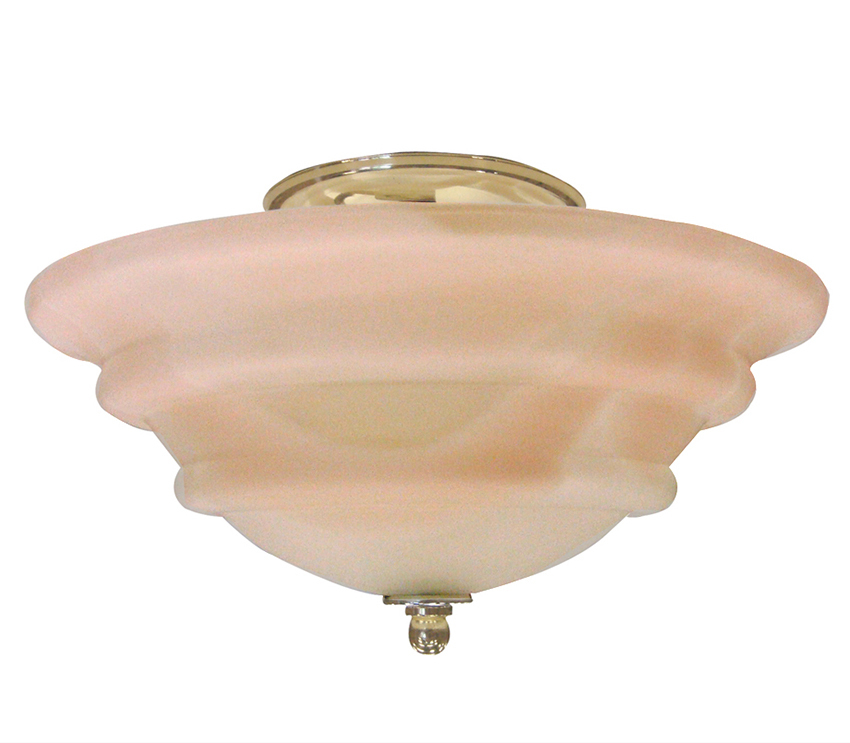2 Light Polished Brass Traditional Ceiling Mount