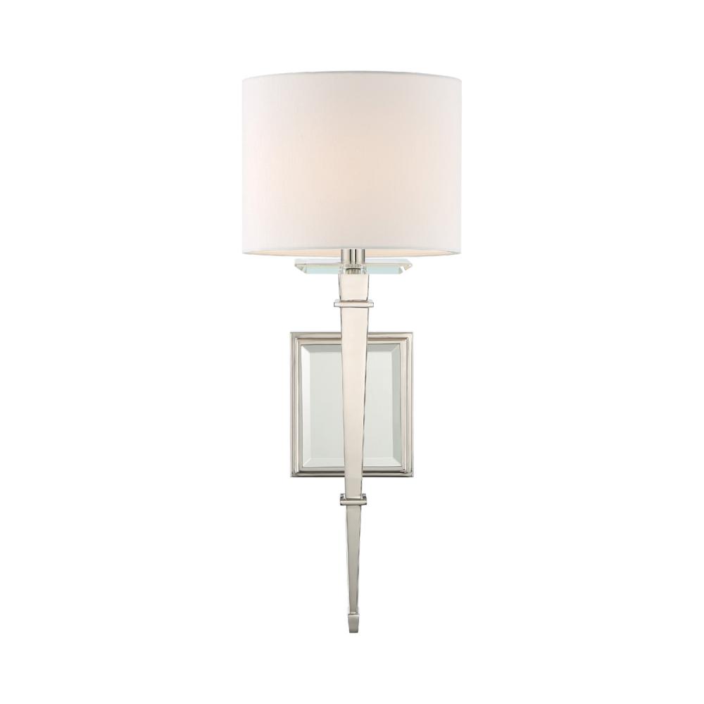 Clifton 1 Light Polished Nickel Sconce