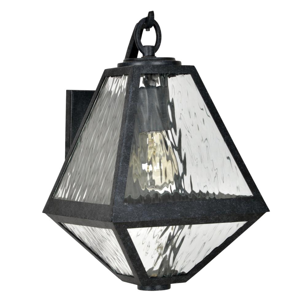 Brian Patrick Flynn for Crystorama Glacier 1 Light Black Charcoal Outdoor Sconce