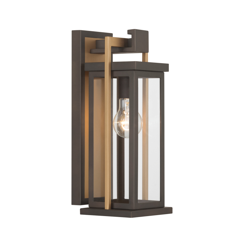 Lendel 6'' Twilight Bronze + Textured Gold Outdoor Sconce