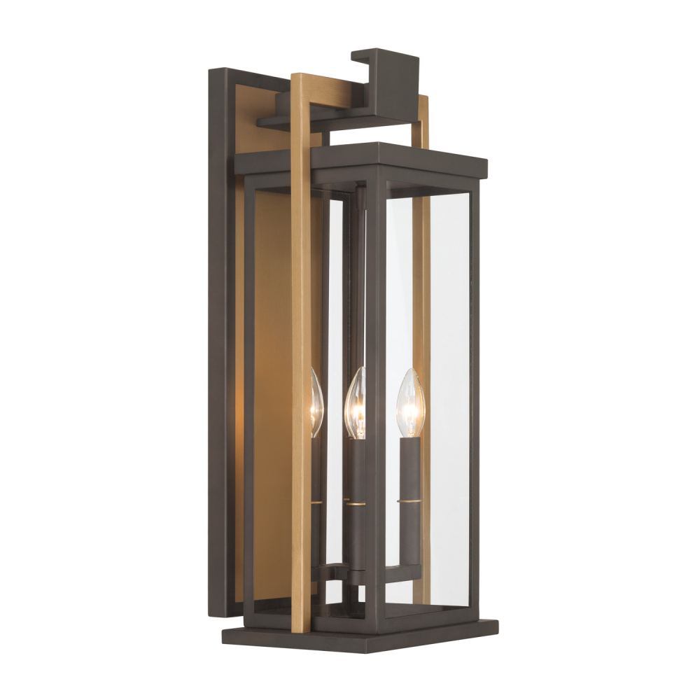 Lendel 9.75'' Twilight Bronze + Textured Gold Outdoor Sconce