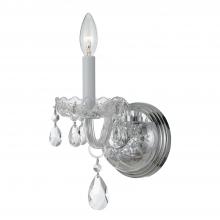 Crystorama 1031-CH-CL-MWP - Traditional Crystal 1 Light Hand Cut Crystal Polished Chrome Sconce