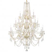 Crystorama 1157-PB-CL-MWP - Traditional Crystal 20 Light Hand Cut Crystal Polished Brass Chandelier