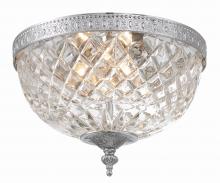 Crystorama 117-12-CH - 3 Light Polished Chrome Crystal Ceiling Mount