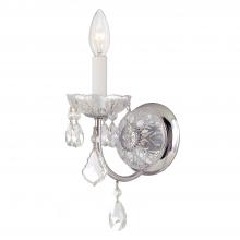 Crystorama 3221-CH-CL-MWP - Imperial 1 Light Hand Cut Crystal Polished Chrome Sconce