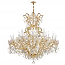 Crystorama 4424-GD-CL-MWP - Maria Theresa 25 Light Hand Cut Crystal Gold Chandelier