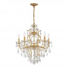 Crystorama 4455-GA-CL-MWP - Filmore 6 Light Hand Cut Crystal Antique Gold Chandelier