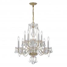Crystorama 5080-PB-CL-MWP - Traditional Crystal 10 Light Clear Crystal Polished Brass Chandelier