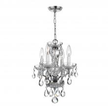 Crystorama 5534-CH-CL-SAQ - Traditional Crystal 4 Light Spectra Crystal Polished Chrome Mini Chandelier
