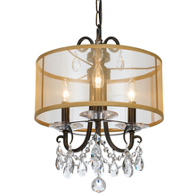 Crystorama 6623-EB-CL-MWP - Othello 3 Light Clear Crystal English Bronze Mini Chandelier