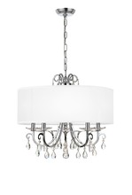 Crystorama 6625-CH-CL-MWP - Othello 5 Light Clear Crystal Polished Chrome Chandelier