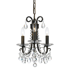 Crystorama 6823-EB-CL-MWP - Othello 3 Light Clear Crystal English Bronze Mini Chandelier