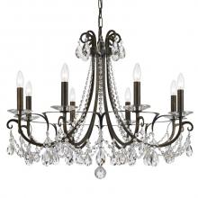 Crystorama 6828-EB-CL-MWP - Othello 8 Light Clear Crystal English Bronze Chandelier