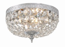 Crystorama 710-CH-CL-MWP - Crystorama 2 Light Hand Cut Crystal Polished Chrome Ceiling Mount