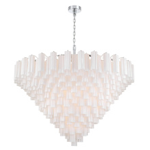 Crystorama ADD-329-CH-WH - Addis 62'' Polished Chrome Chandelier
