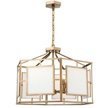 Crystorama HIL-996-VG - Libby Langdon for Crystorama Hillcrest 6 Light Vibrant Gold Chandelier