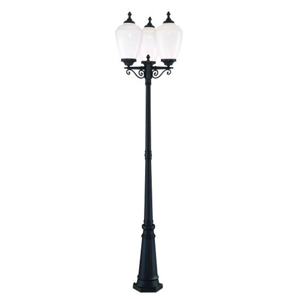 Acorn Collection 3 Head Combination Light Outdoor Matte Black Post Acorn Collection 3 Head Combination Light Outdoor Matte Black Post