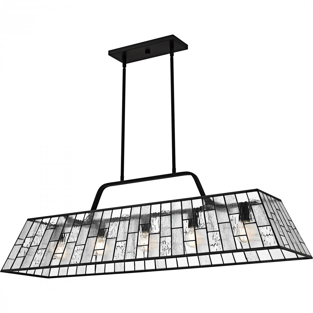 Rainier 5-Light Matte Black Linear Chandelier