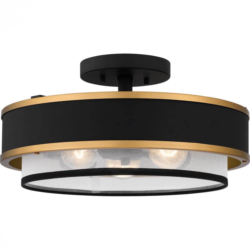 3 Light Semi-Flush Mount