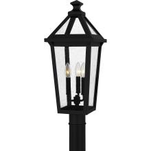Quoizel BLV9009MBK - Boulevard 3-Light Matte Black Outdoor Post Lantern