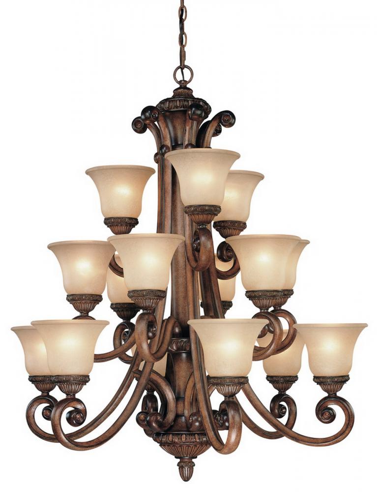 Carlyle 3 Tier Chandelier Canyon Clay