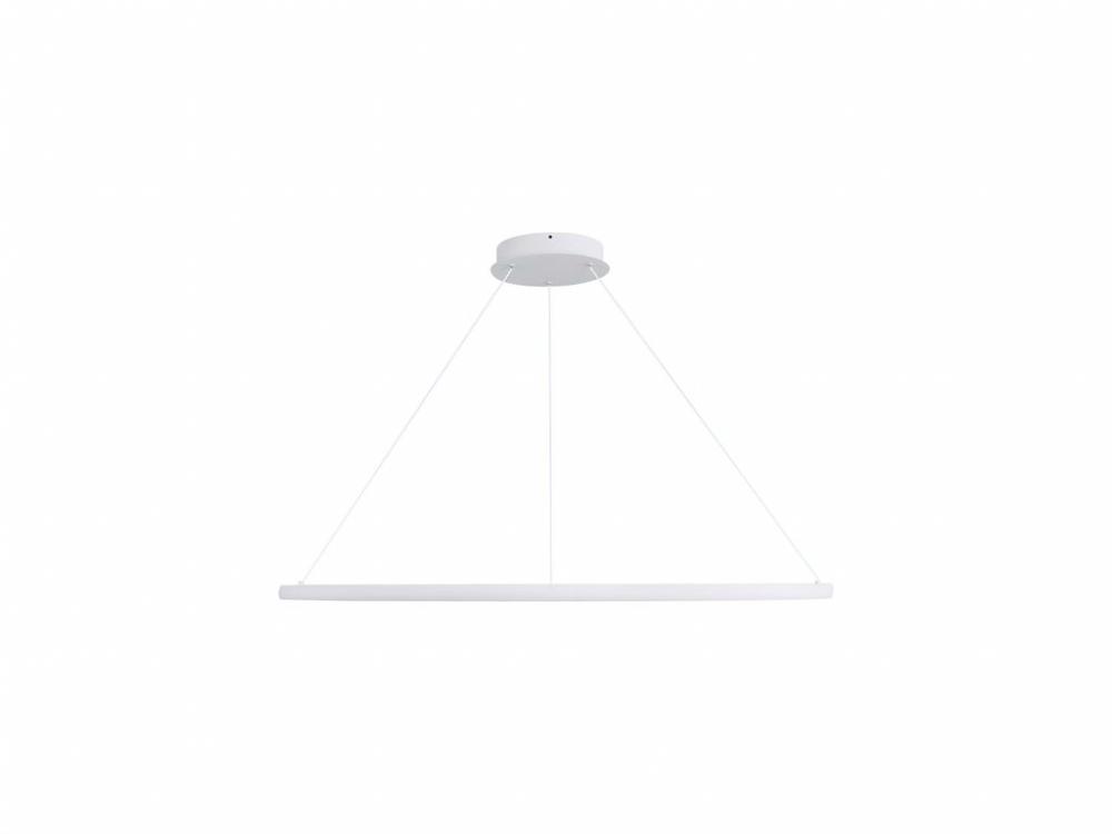 Veritas 59" LED Ring Chandelier in Sand White