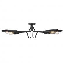Golden 1040-6SF BLK - 6 Light Semi-Flush in Matte Black