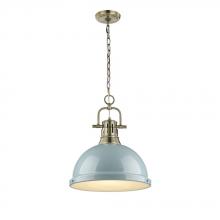 Golden 3602-L AB-SF - 1 Light Pendant with Chain