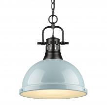 Golden 3602-L BLK-SF - 1 Light Pendant with Chain