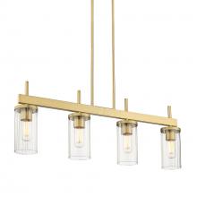 Golden 7011-LP BCB-CLR - Winslett Linear Pendant in Brushed Champagne Bronze with Clear Glass Shade