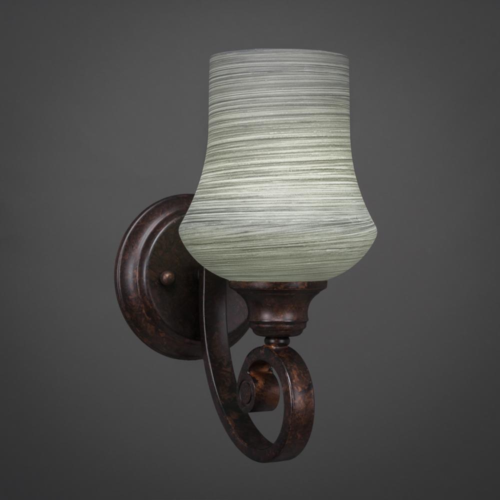Curl Wall Sconce Shown In Bronze Finish