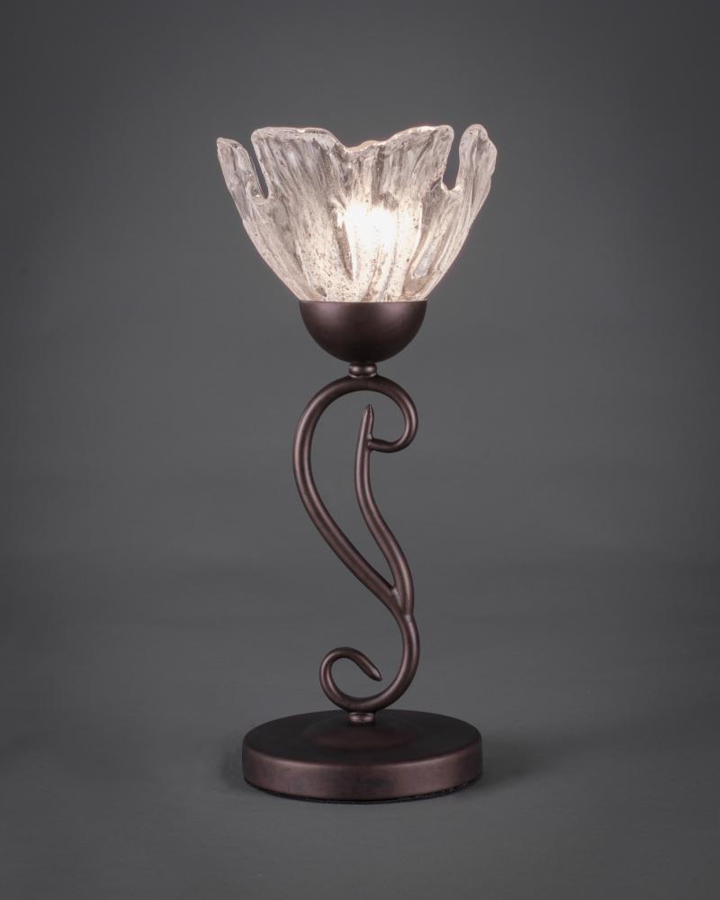 Bronze Italian Ice Glass Table Lamp